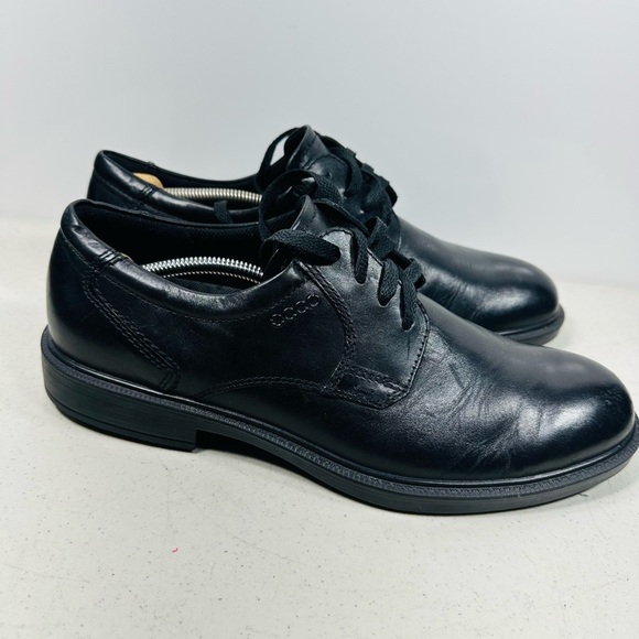 ECCO Men\'s Helsinki 2 leather plain toe derby shoes in black 45-11 main image 4